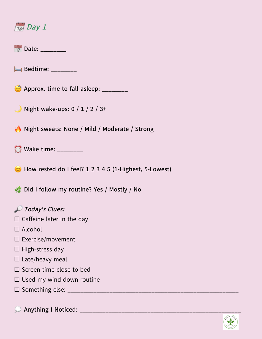 Daily sleep tracker sample page 79