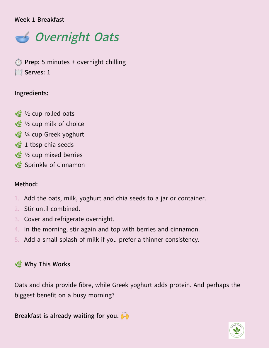 Overnight oats recipe sample page 27