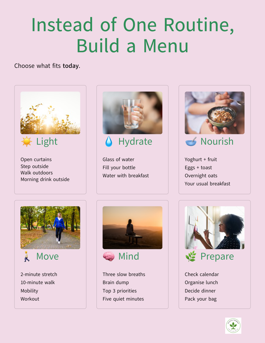 Build a morning menu sample page 60